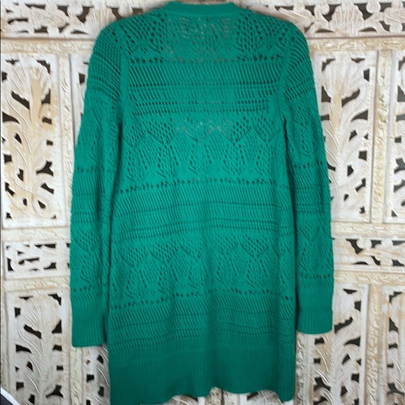 Liz Claiborne Open Weave Button Front Cardigan - Picture 2 of 8